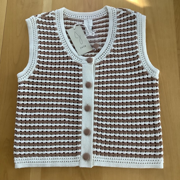 Joie Tops - NWT Joie Striped Knit Vest Boho Med